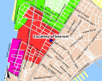 Image Obtained from Emergency Management Online Locator System - Transportation and Public Access