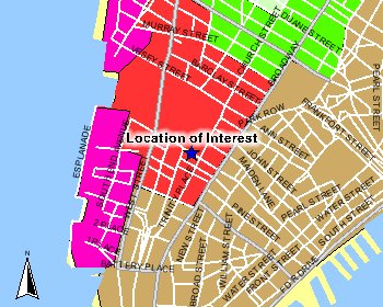 Image Obtained from Emergency Management Online Locator System - Transportation and Public Access