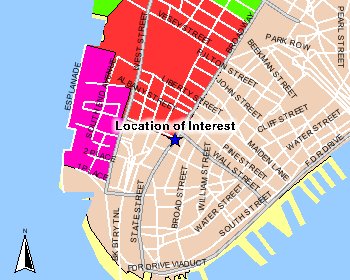 Image Obtained from Emergency Management Online Locator System - Transportation and Public Access